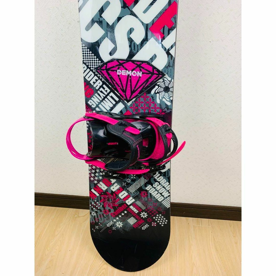 CSB スノーボード 黒/ピンク 文字デザイン CSB スノーボード 黒/ピンク