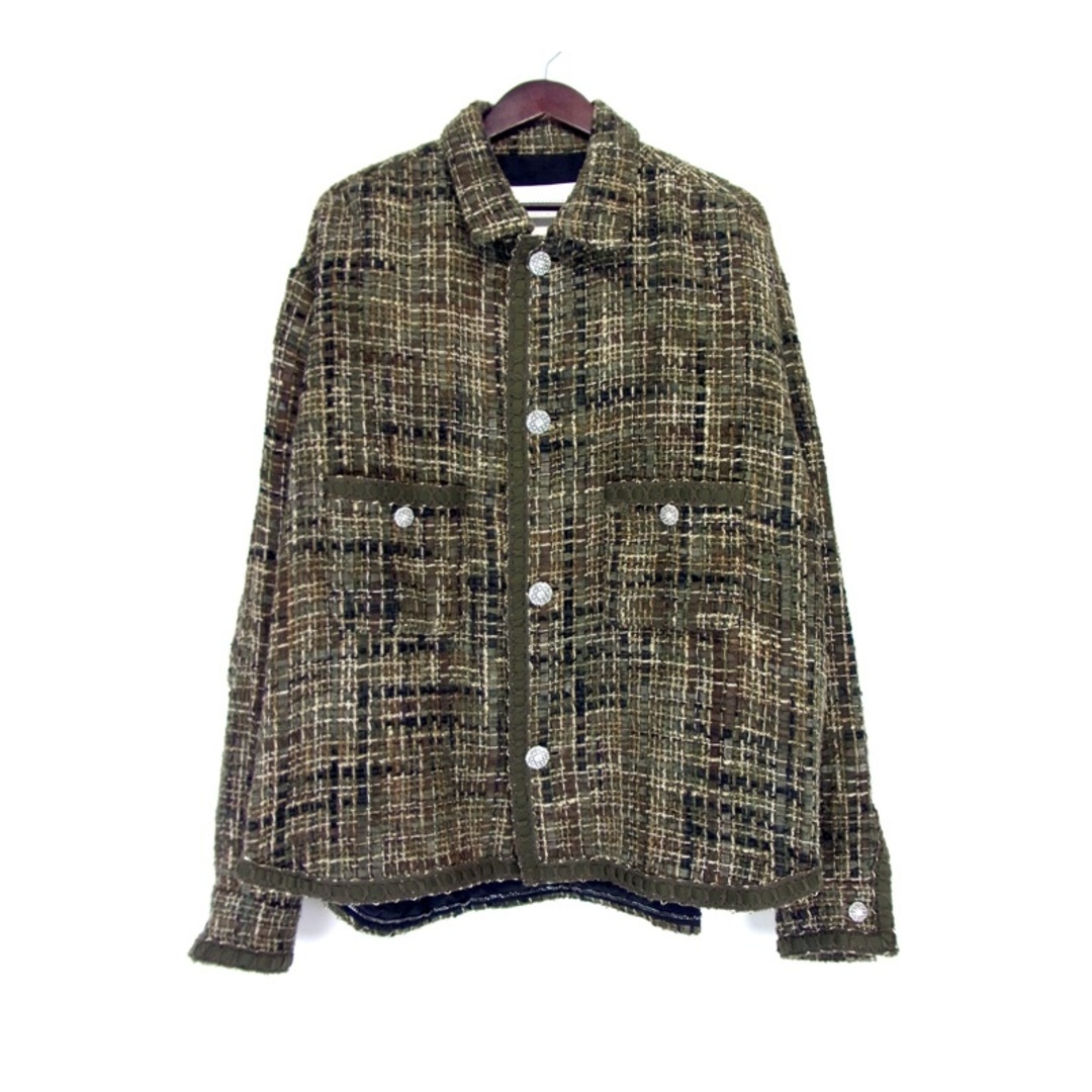 レディメイド READYMADE □ 21AW 【 Tweed Shirt Jacket RE MX KH 00