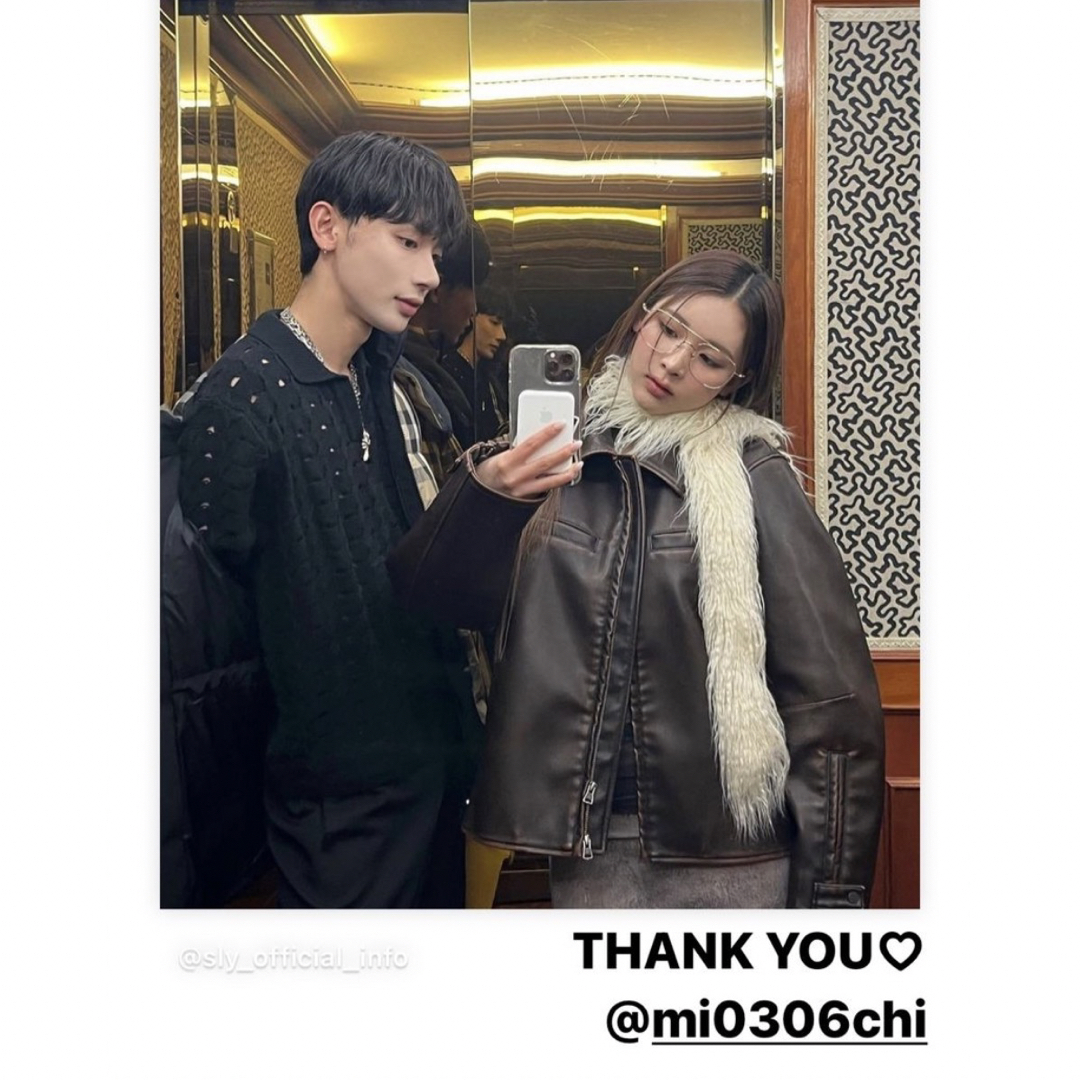 SLY - MICHIXSLY F／LEATHER ジャケット♡ブラウンの通販 by n&k