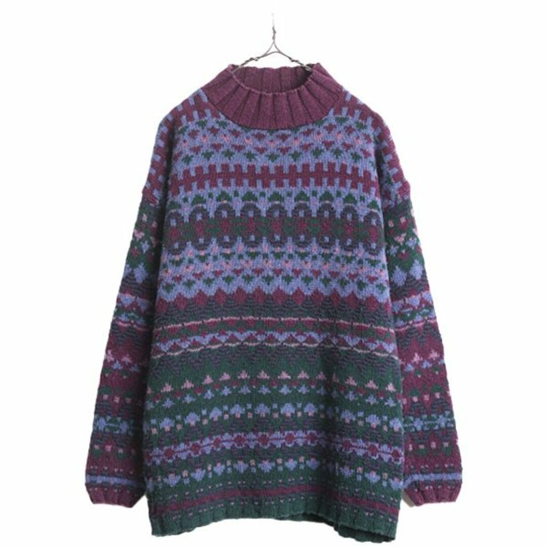 L.L.Bean - 80s USA製 エルエルビーン フェアアイル コットン ニット