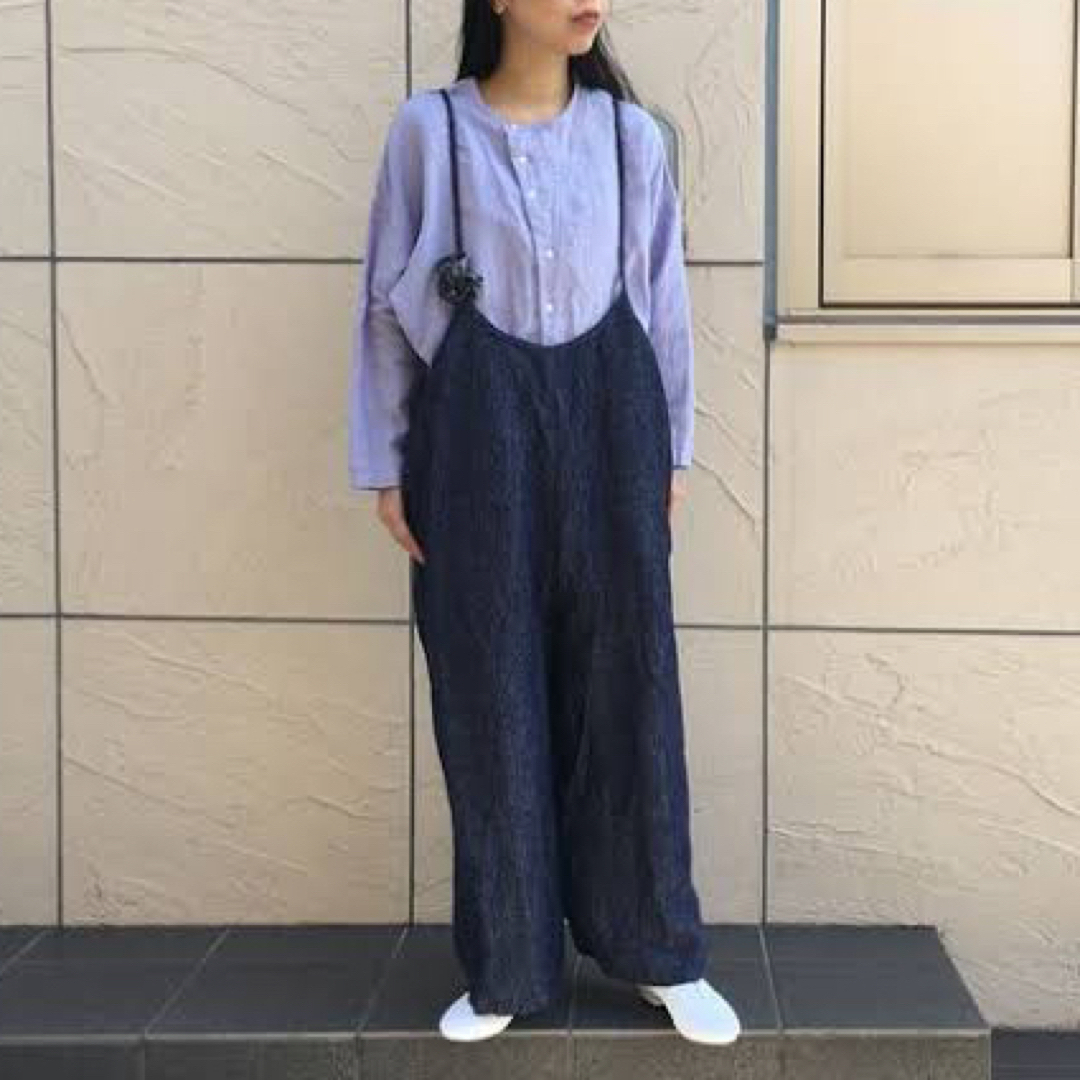 nest Robe - サロペットパンツ コサージュ付き ネストローブ フォグ