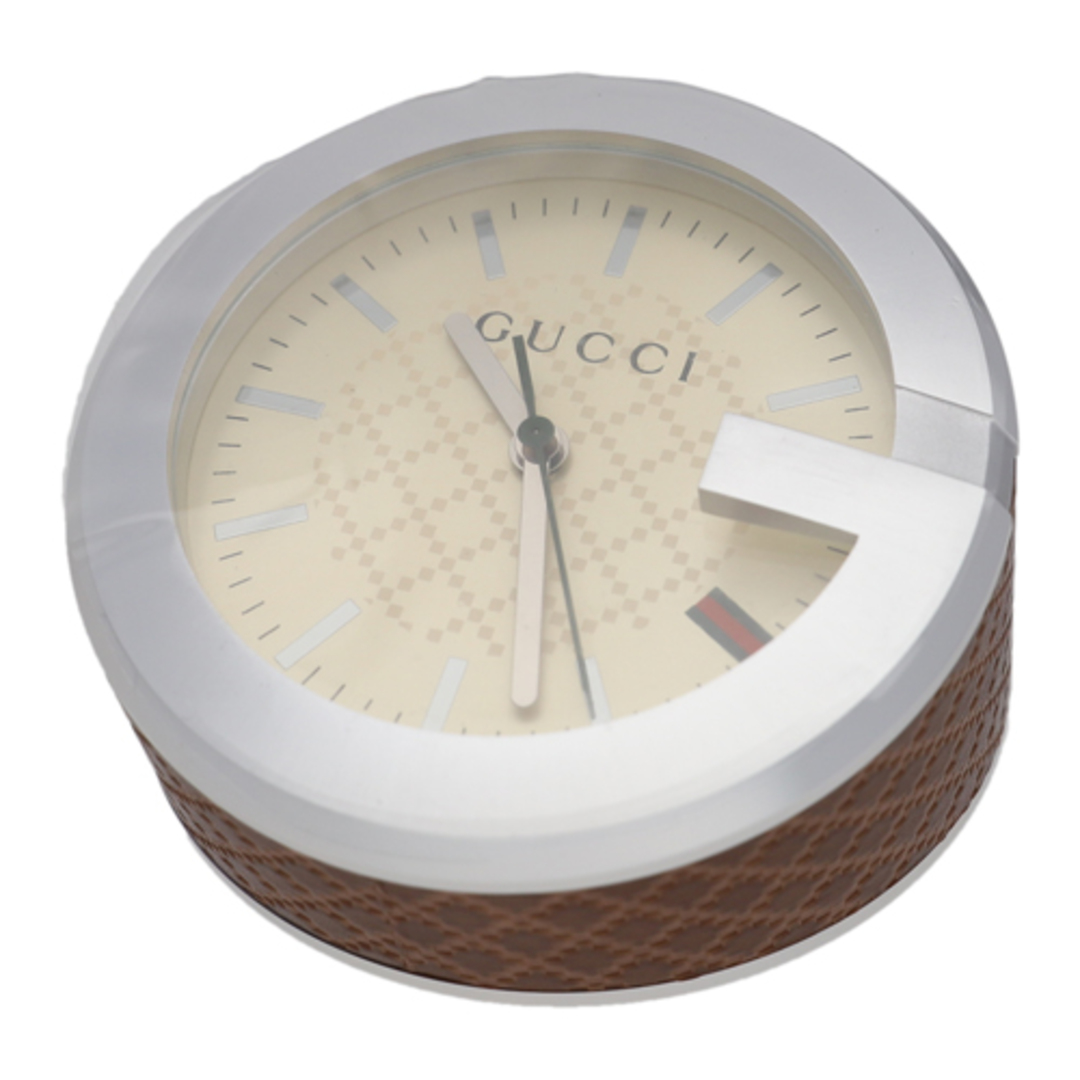 121848】GUCCI グッチ YC210005 テーブルクロック アイボリーダイヤル