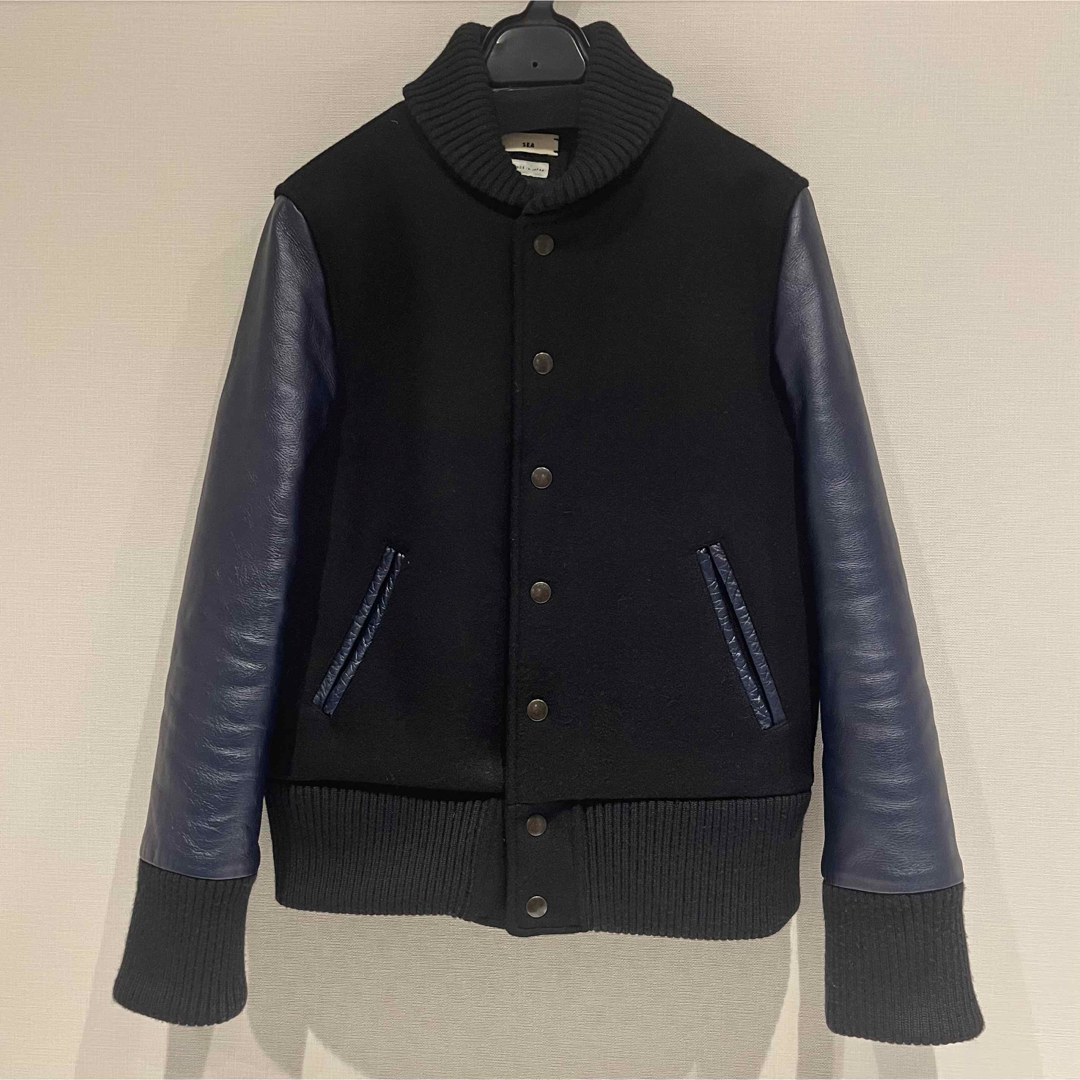 SEA - SEA レザー&ウール ジャケットの通販 by MinMin｜シーならラクマ