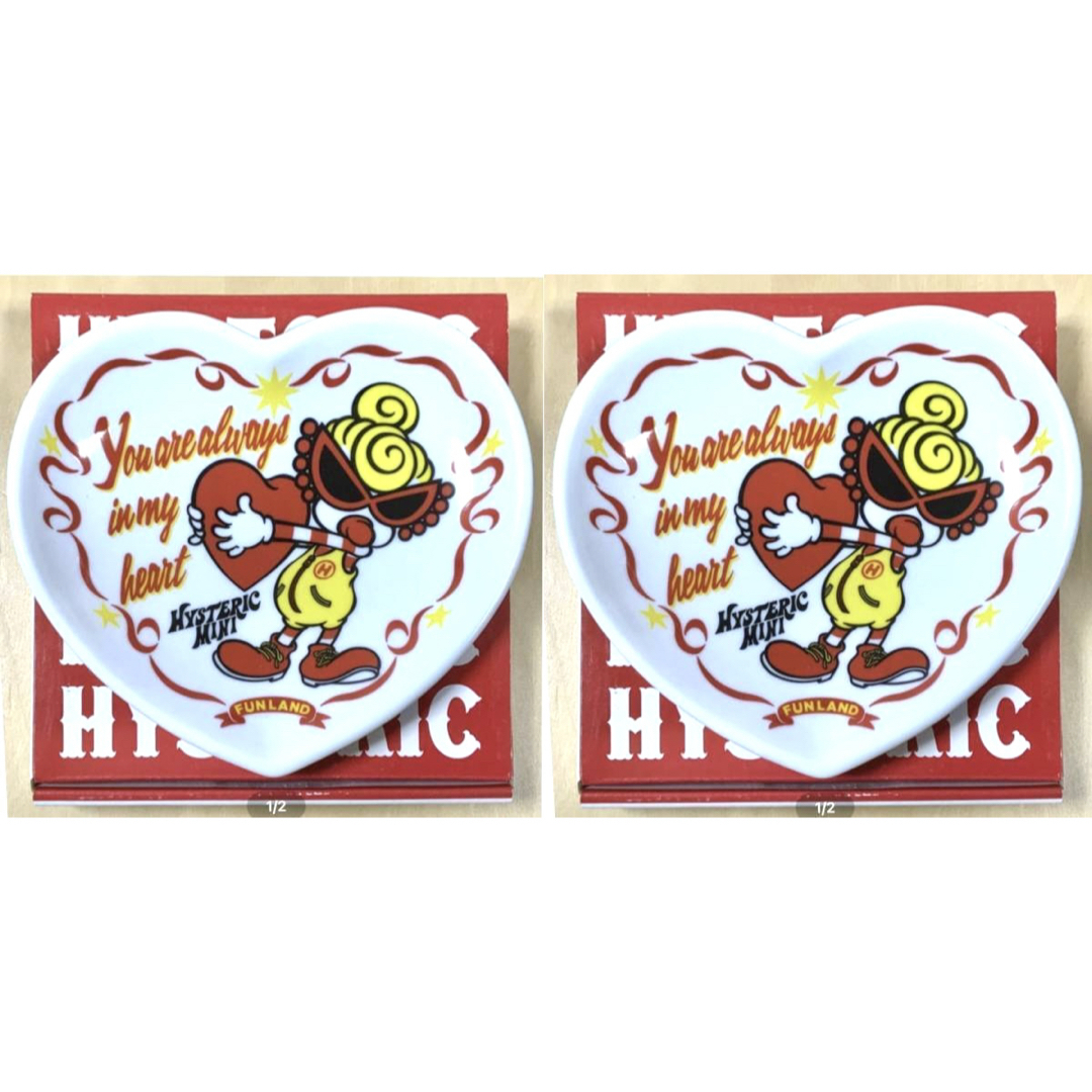 HYSTERIC MINI - ヒスミニ☆正規品☆新品☆お皿☆2枚セット☆ハート型