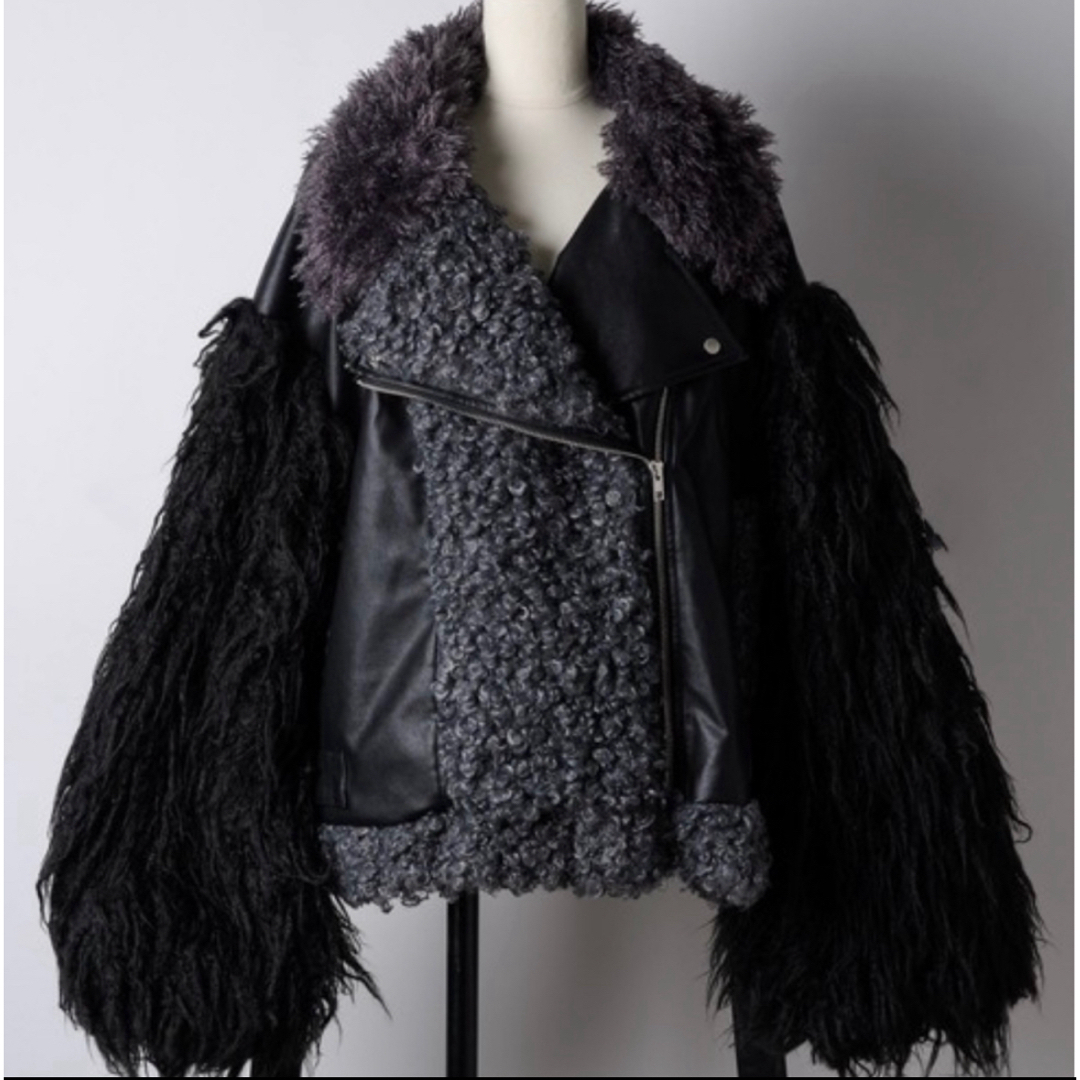 la belle Etude - ラベルエチュード ファー ライダース ジャケットの