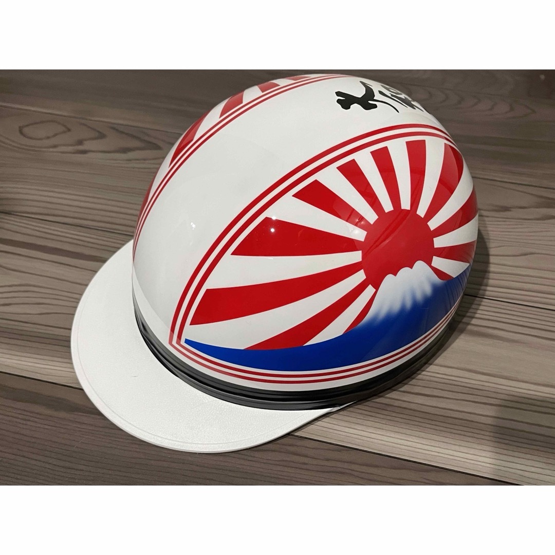 大和魂 富士日章 コルク半 ヘルメット 赤白の通販 by paint｜ラクマ