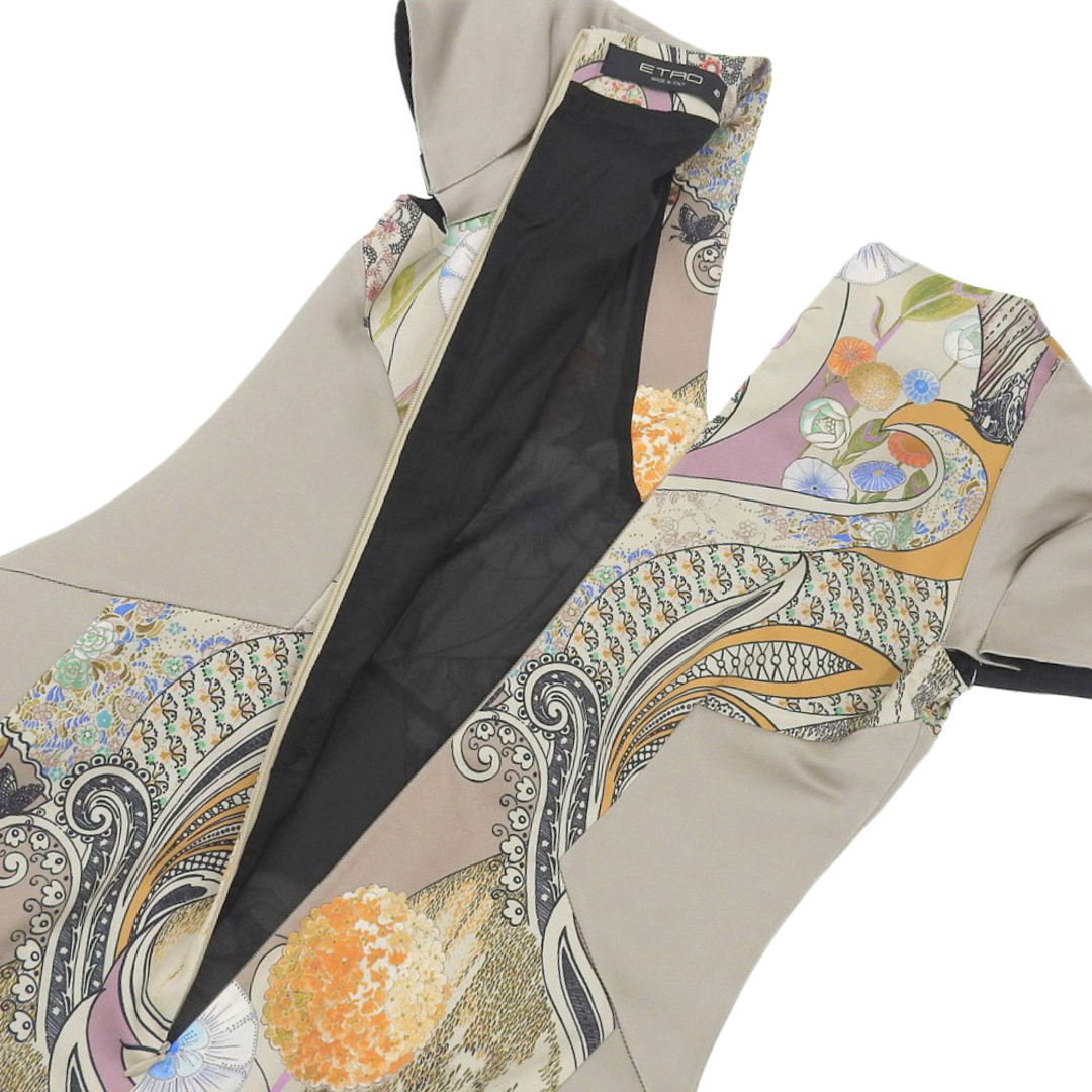 ETRO - 美品 エトロ ETRO 現行タグ シルク混 フレンチスリーブ 花柄