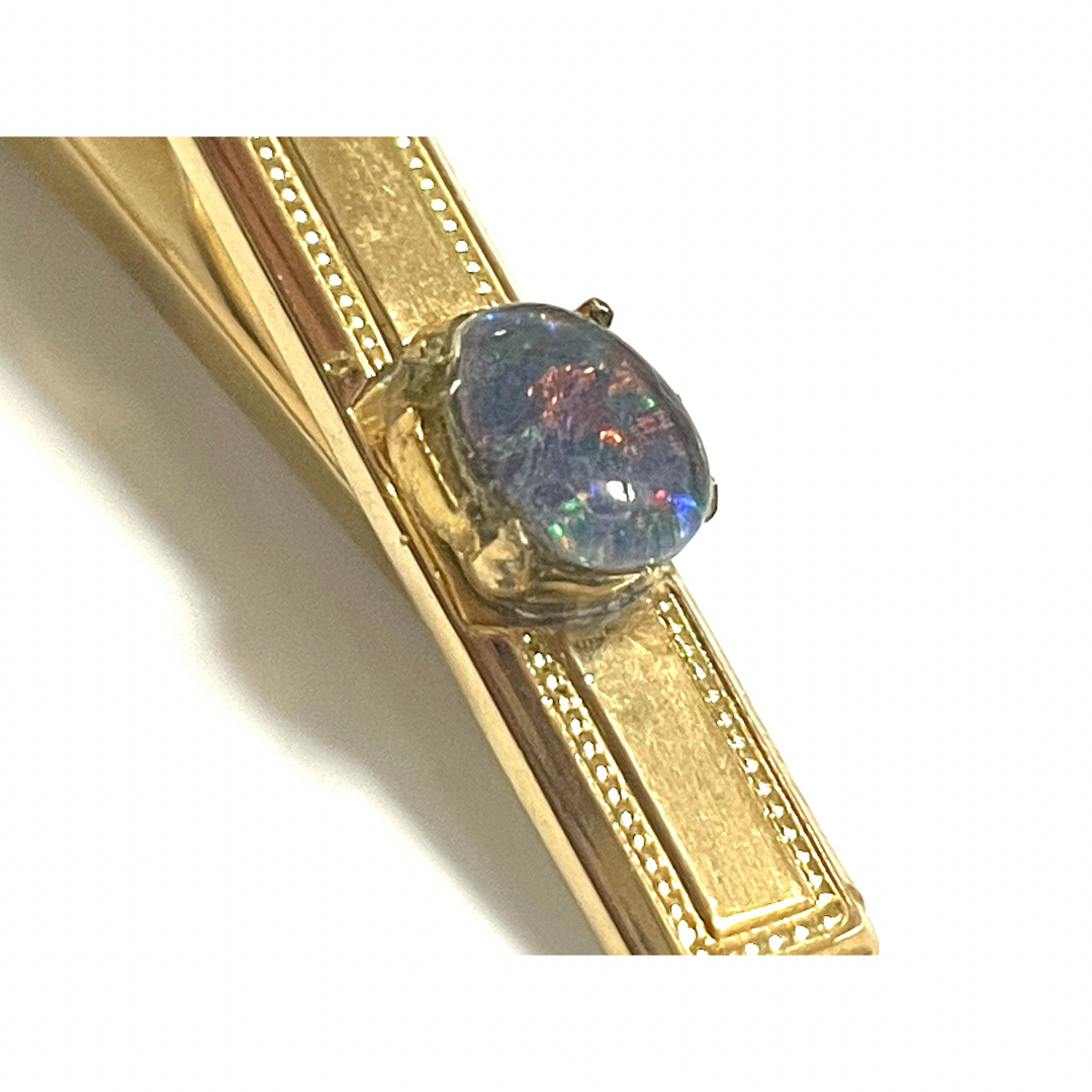 オパール 天然石 ネクタイピン PAT.1035405刻印 ヴィンテージの通販 by