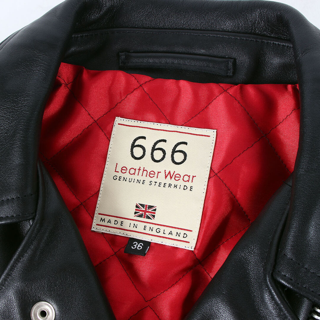 666 トリプルシックス ジャケット サイズ:36 ステアハイドレザー