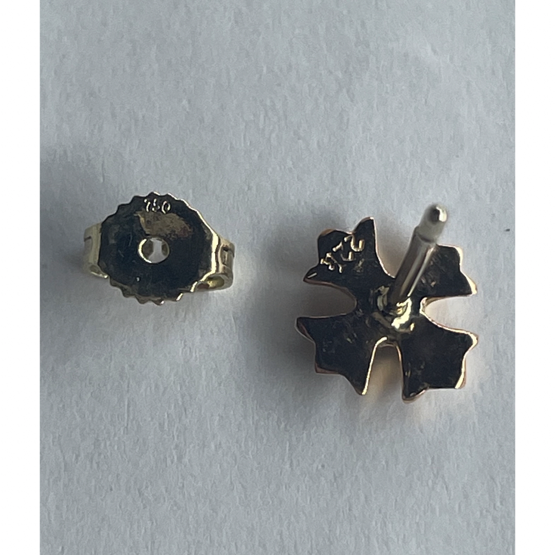 22k 9Pダイヤ クロス プラススタッドピアス 22金 パヴェダイヤ