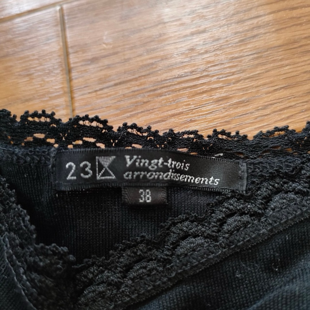 23区 - 23区 レースキャミソール インナー ブラック サイズ38の通販 by