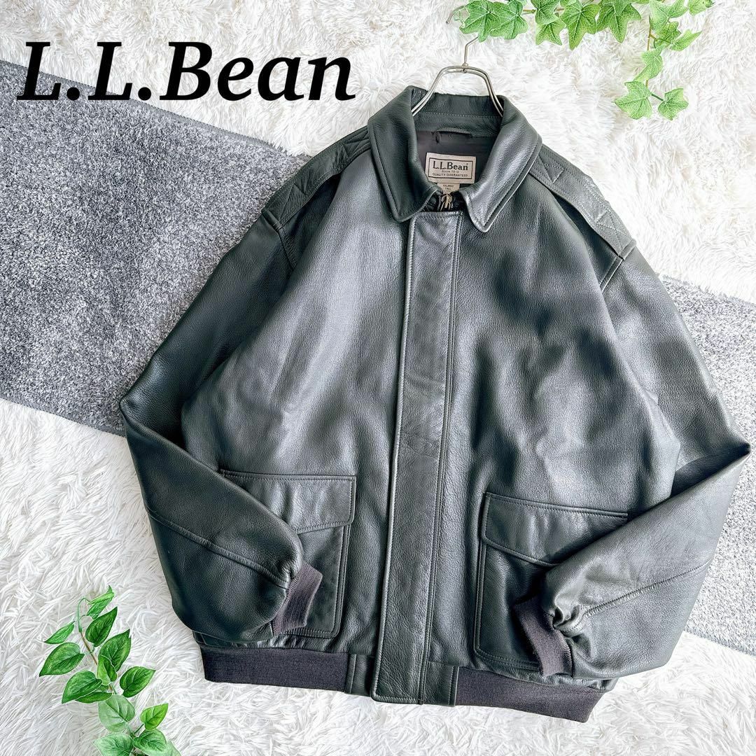 美品 エルエルビーン レザージャケット A-2 フライトジャケット XXLの