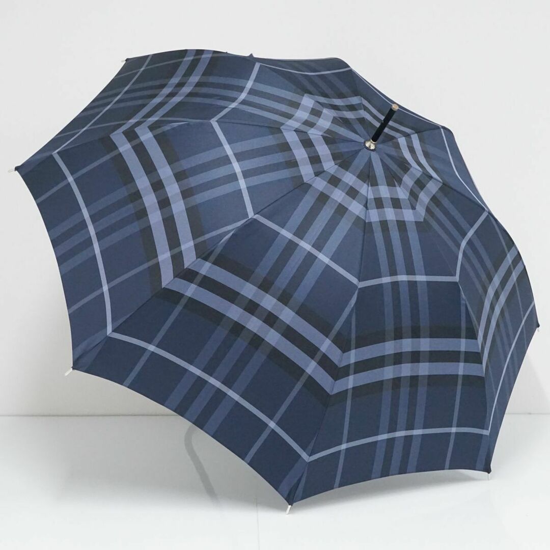 傘 BURBERRY バーバリー USED美品 チェック レディース ネイビー