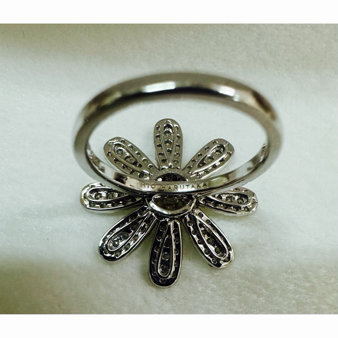 ミオハルタカ マーガレット ブラックダイヤ・ダイヤ フラワーリング 11