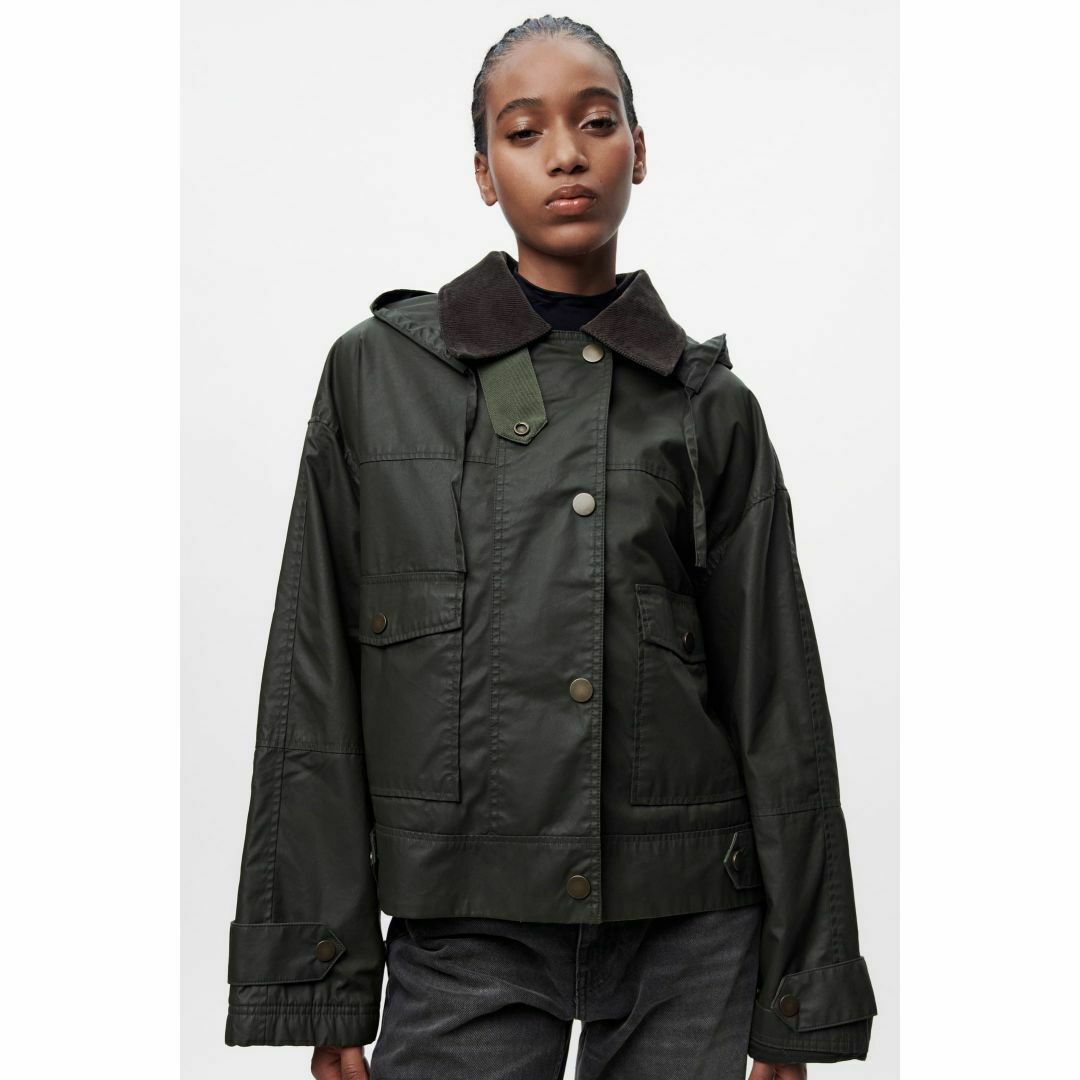 ZARA - 新品ZARAワックスコーティングミリタリージャケットLZW