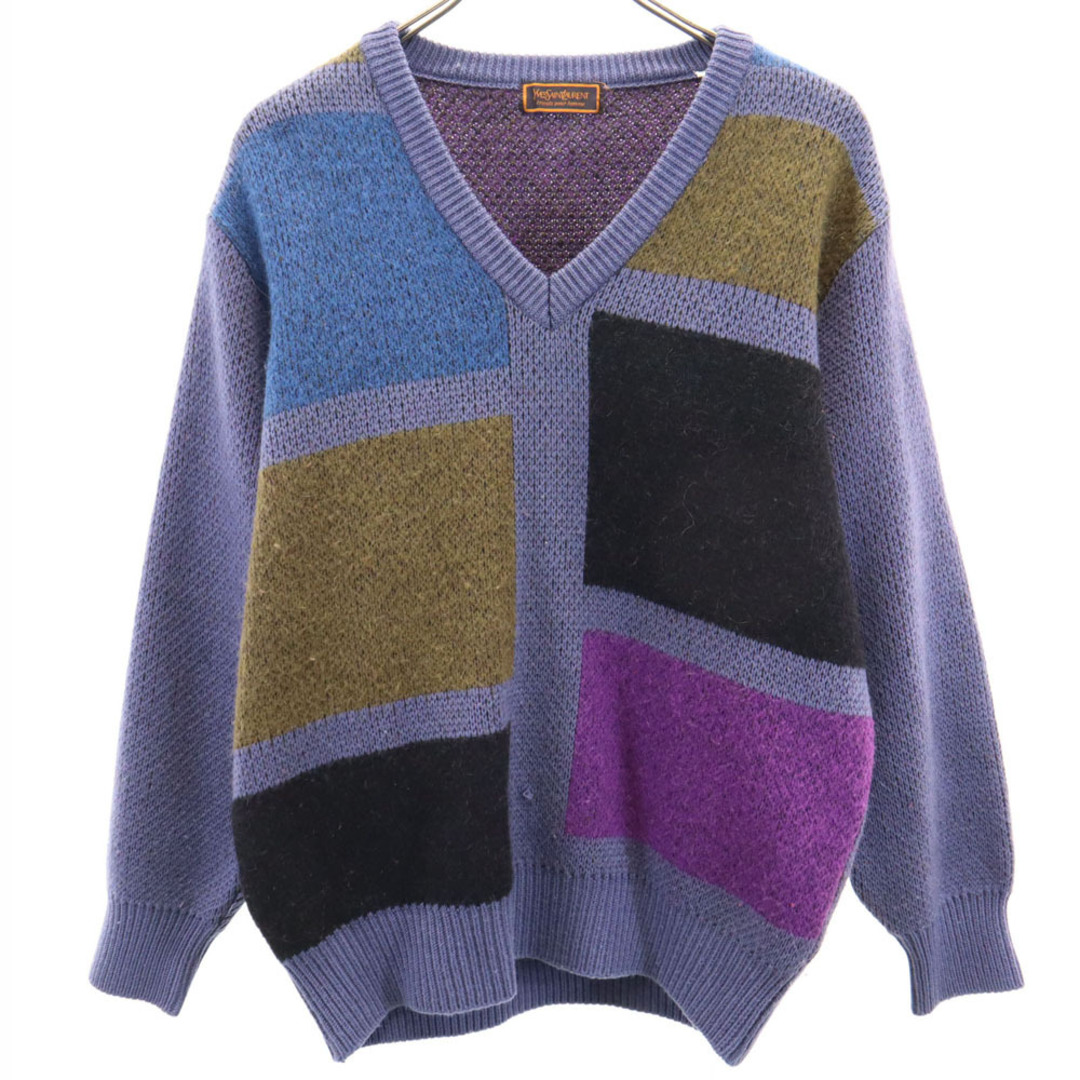 80s イブサンローラン ヴィンテージ ニット 稀少 ウール100% 80sイブ