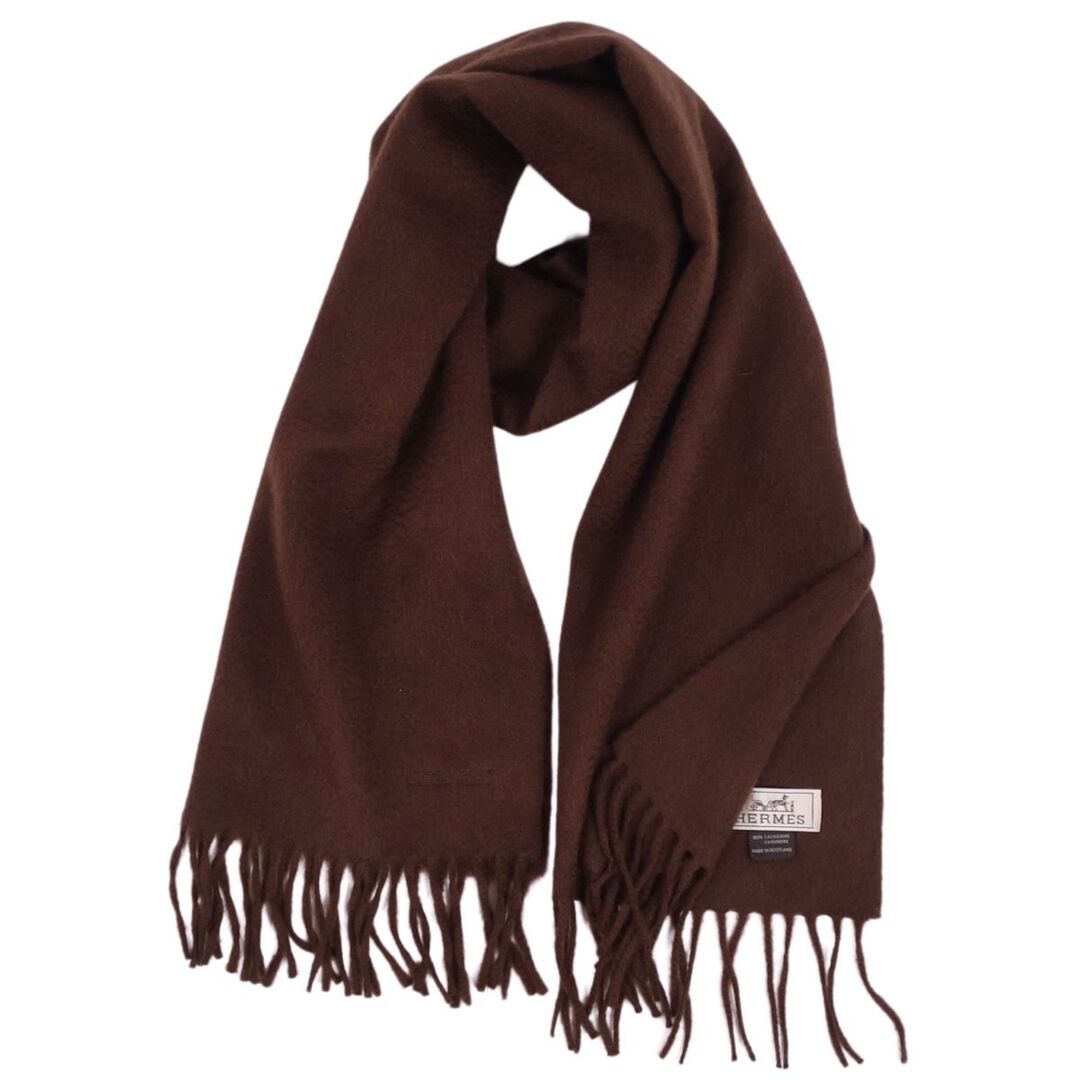 HERMES - 美品 エルメス HERMES マフラー ストール カシミヤ フリンジ