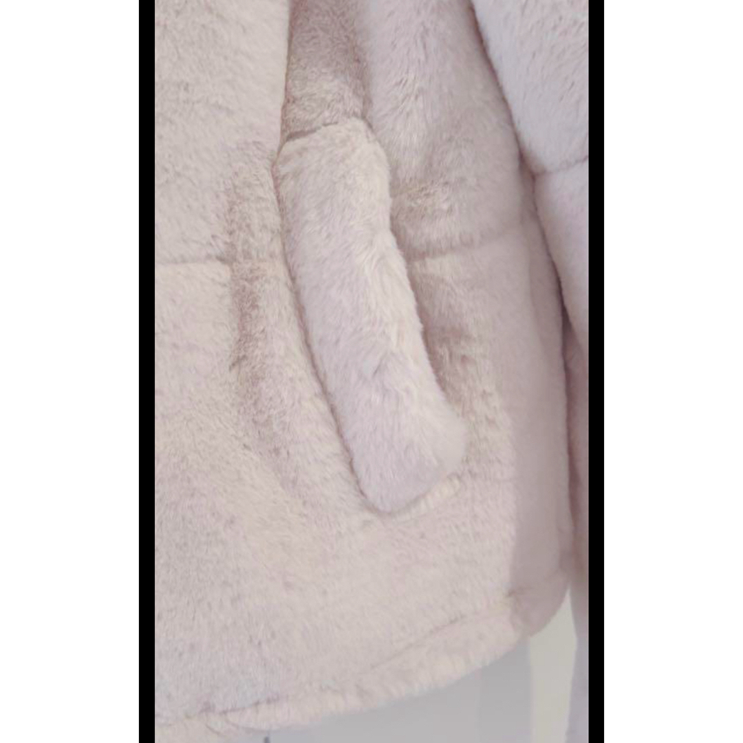 ZARA - ZARA ファーコート フェイク ハイネック 白 アイボリー ファー