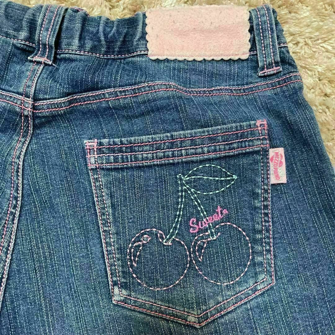 mezzo piano - メゾピアノ 140 ベリエちゃん デニムショートパンツ 夏