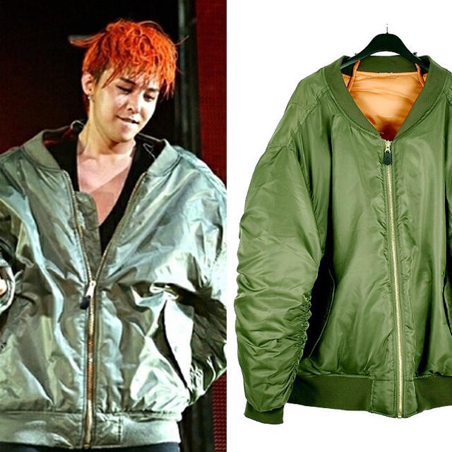 g-dragon着型 カーキ スーパーBIGオーバーサイズMA1ブルゾン 新品の