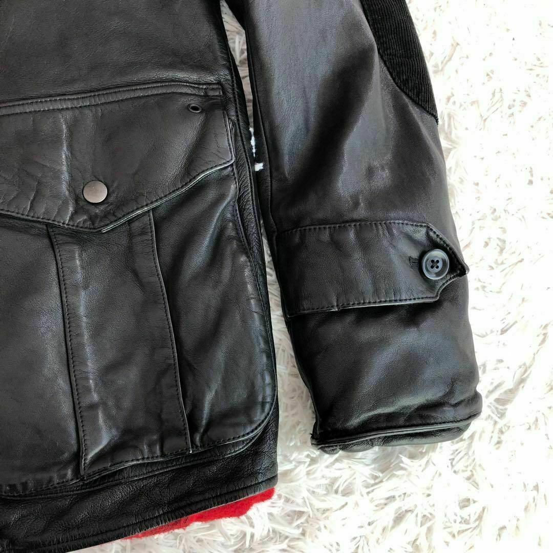 BLUE WORK - トゥモローランドBLUE WORKラムレザージャケットエルボー