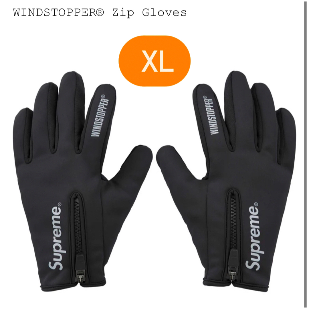 Supreme - Supreme windstopper 黒 zip glovesの通販 by やっちゃん's