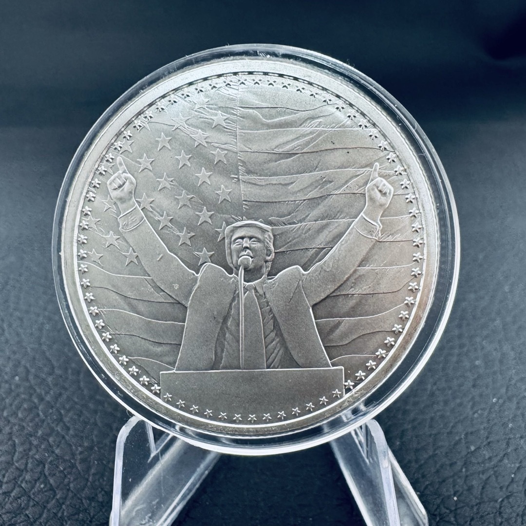 両面主役】 銀貨 トランプさん 大統領就任 1オンス 純銀 コイン