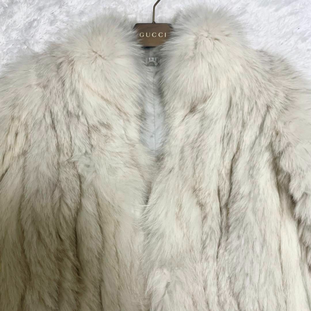 ✨極美品✨SAGA FOX 最高級シルバーフォックスコート 銀サガ 刺繍 11