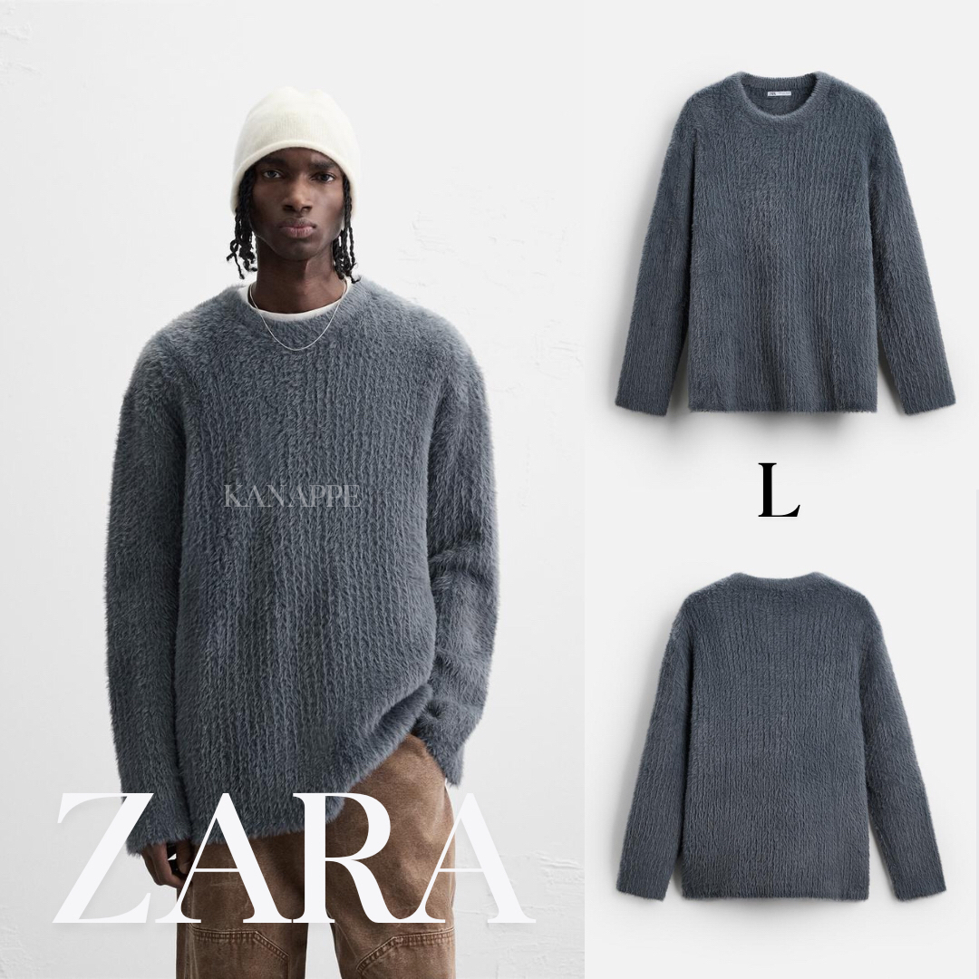 ZARA - ZARA ザラ リブ編みテクスチャーセーター Lの通販 by
