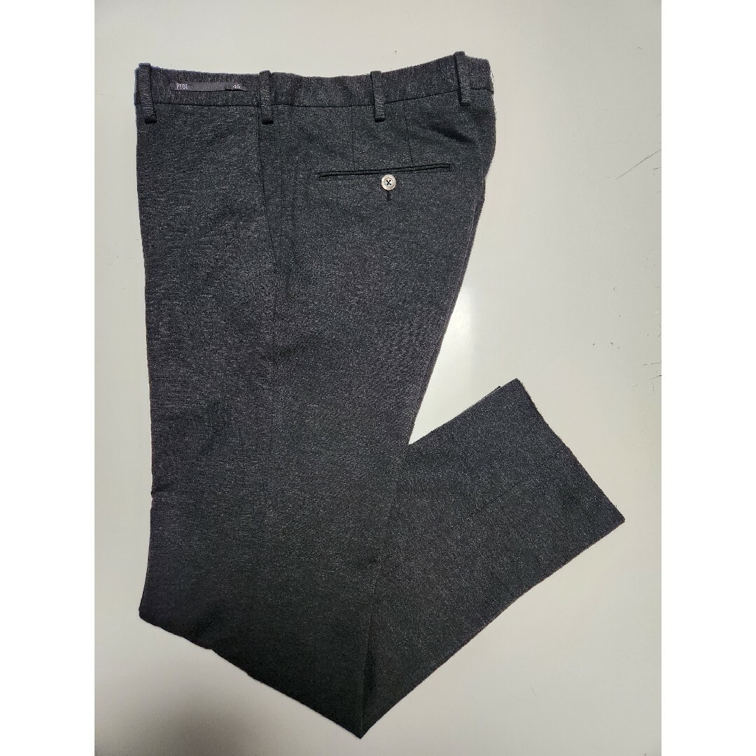 ピーティーゼロウーノTRAVELLERテクノジャージー濃灰48秋冬