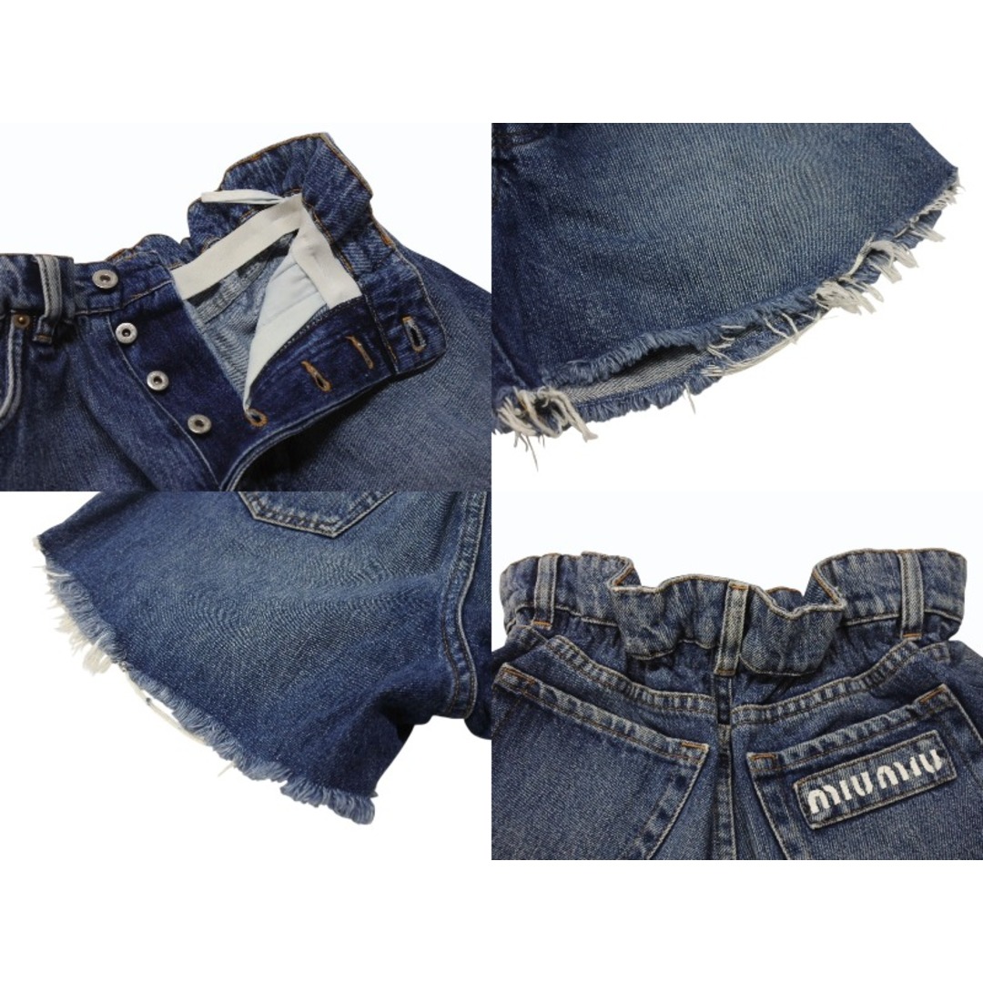 MIU MIU - MIUMIU ミュウミュウ デニムショートパンツ デニムショーツ