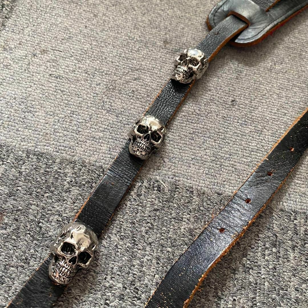 フェルナンデス hideスカルストラップMOD レザーギターストラップの