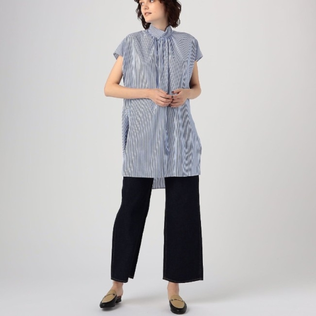 TOMORROWLAND - トゥモローランド スタンドカラーチュニックブラウスの