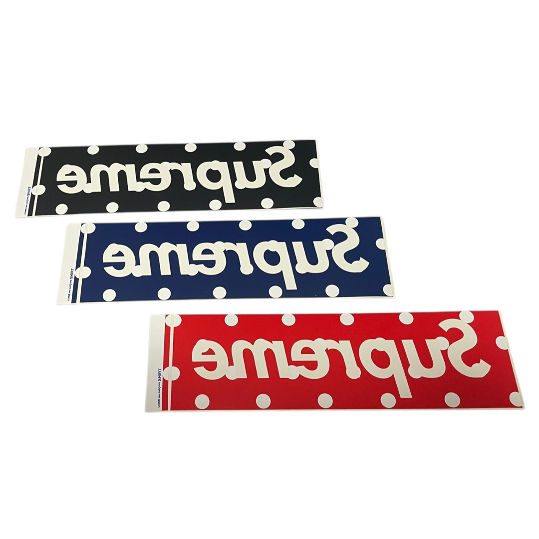 新品 Supreme × コムデギャルソン ステッカー 3枚 ドット 反転ロゴ