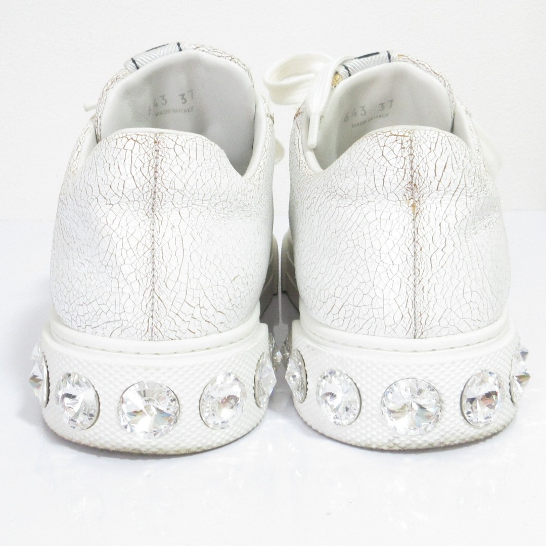 MIU MIU - 良品 miu miu ミュウミュウ クリスタル クラック加工 レザー