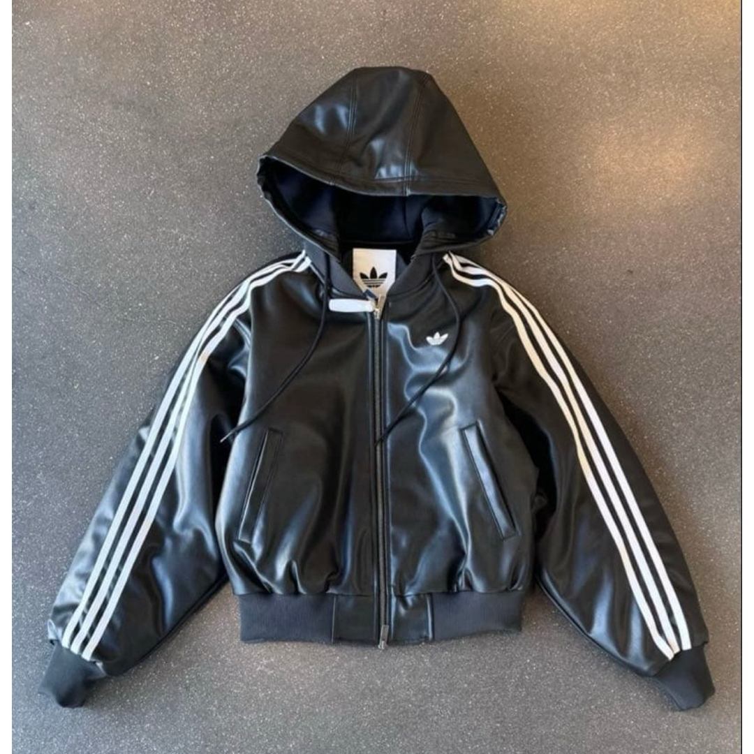 adidas Originals - 新品2XS Adidas W PLEATHER レザージャケット