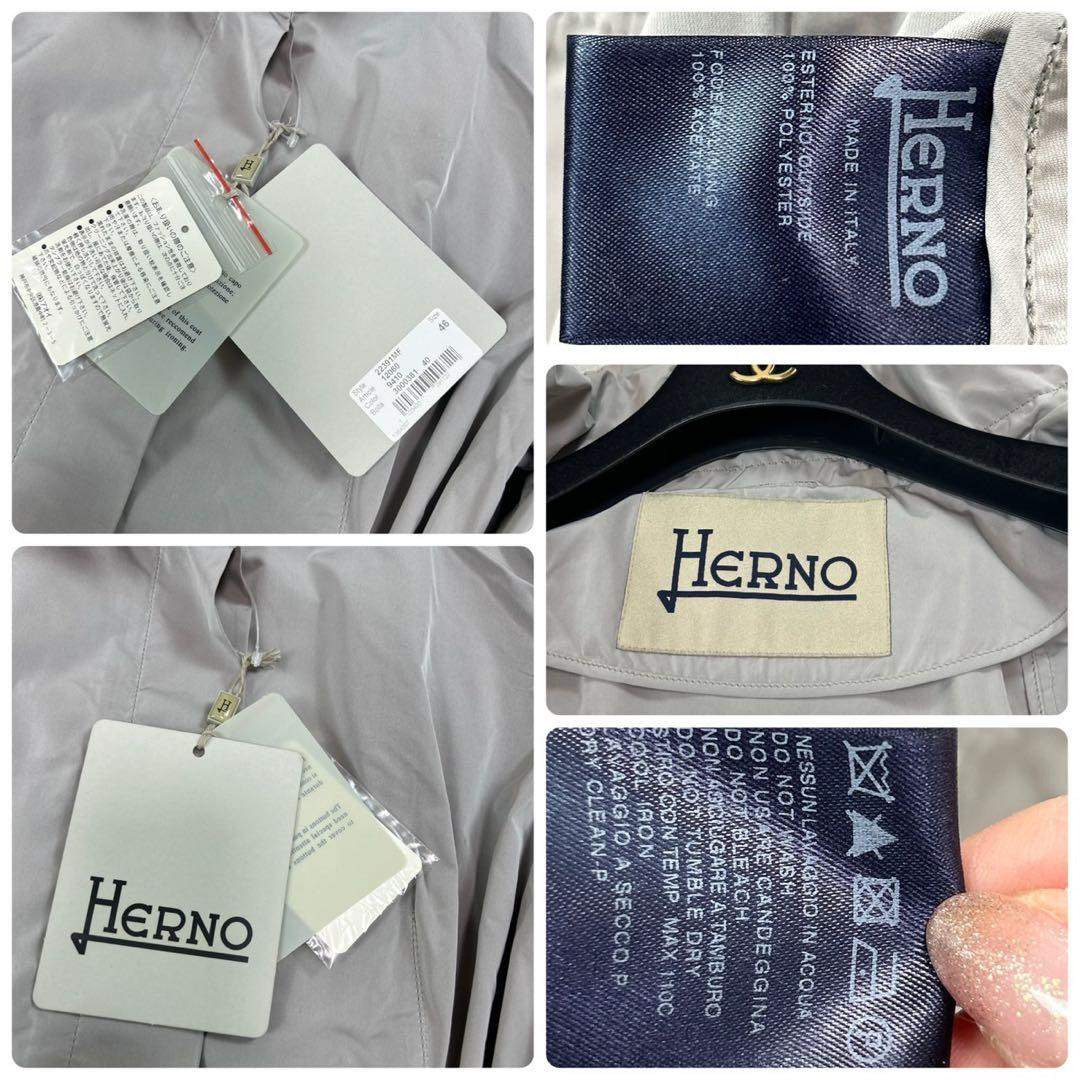 J895 新品未使用 2XL ヘルノ ナイロンジャケット グレー レディース