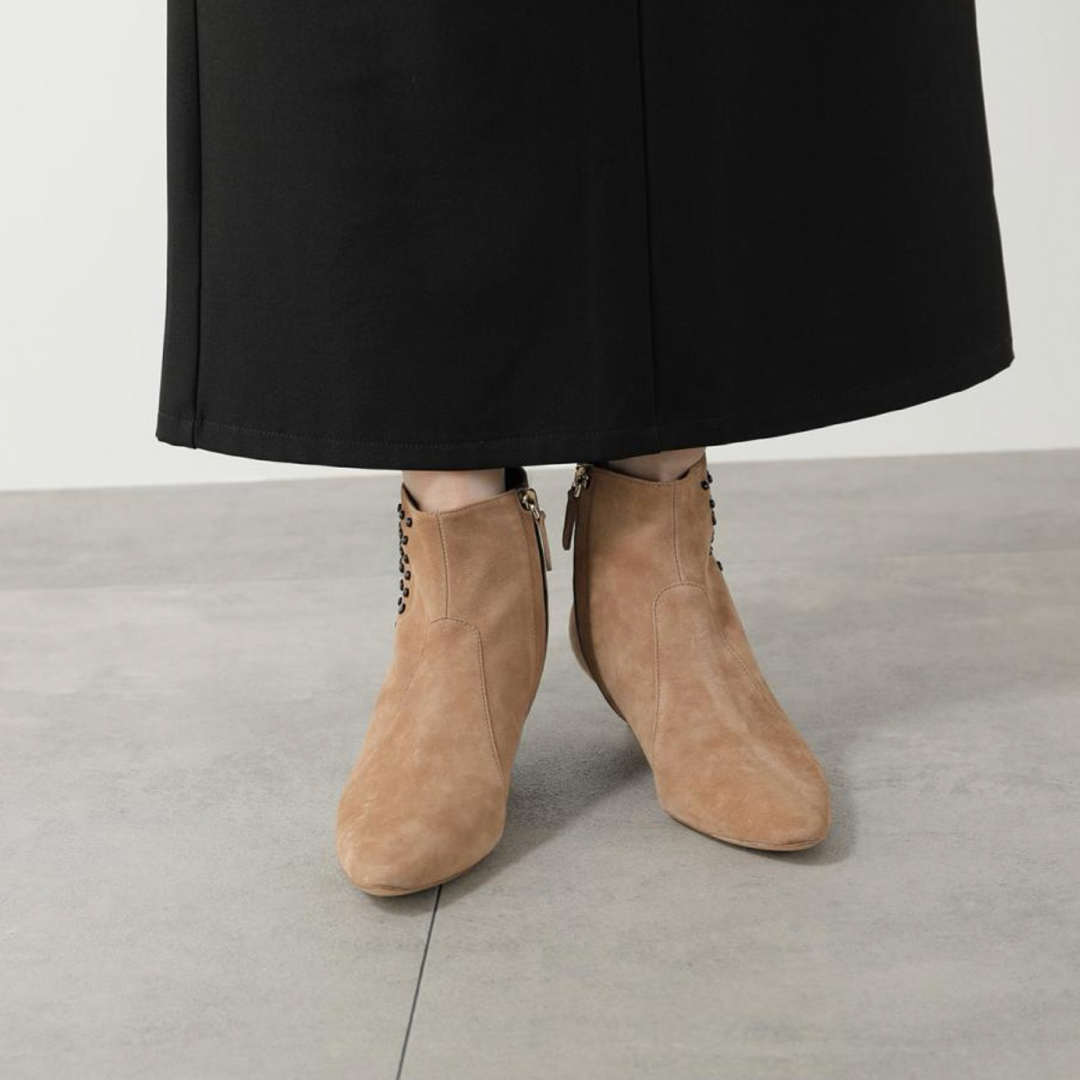 TOD´S スエードブーティ スタッズブーツ ポインテッドトゥシューズ 38