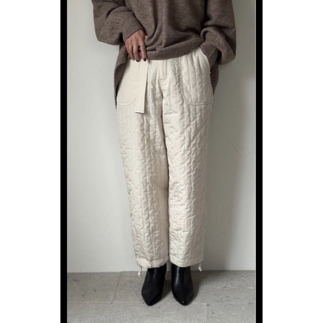 美品】Ameri キルティングパンツ ホワイト Sサイズの通販はau PAY