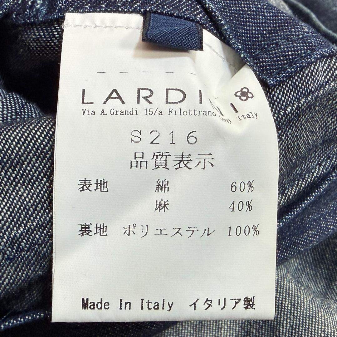 J7232 良品 ラルディーニ コットンリネンデニムセットアップ インディゴ50