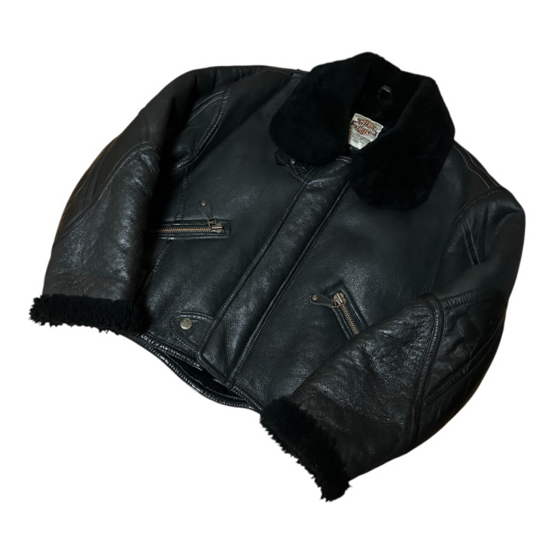 Harley Davidson - 希少 HARLEY-DAVIDSON ムートン レザージャケット b