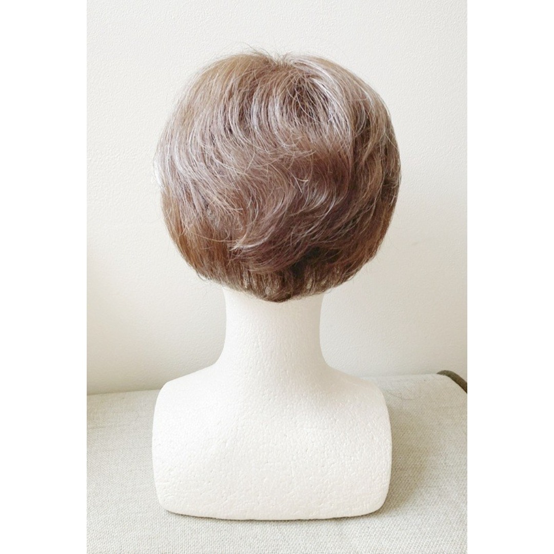 ハイネット ナチュラルクイーン 人毛MIX ハーフウィッグ ライト