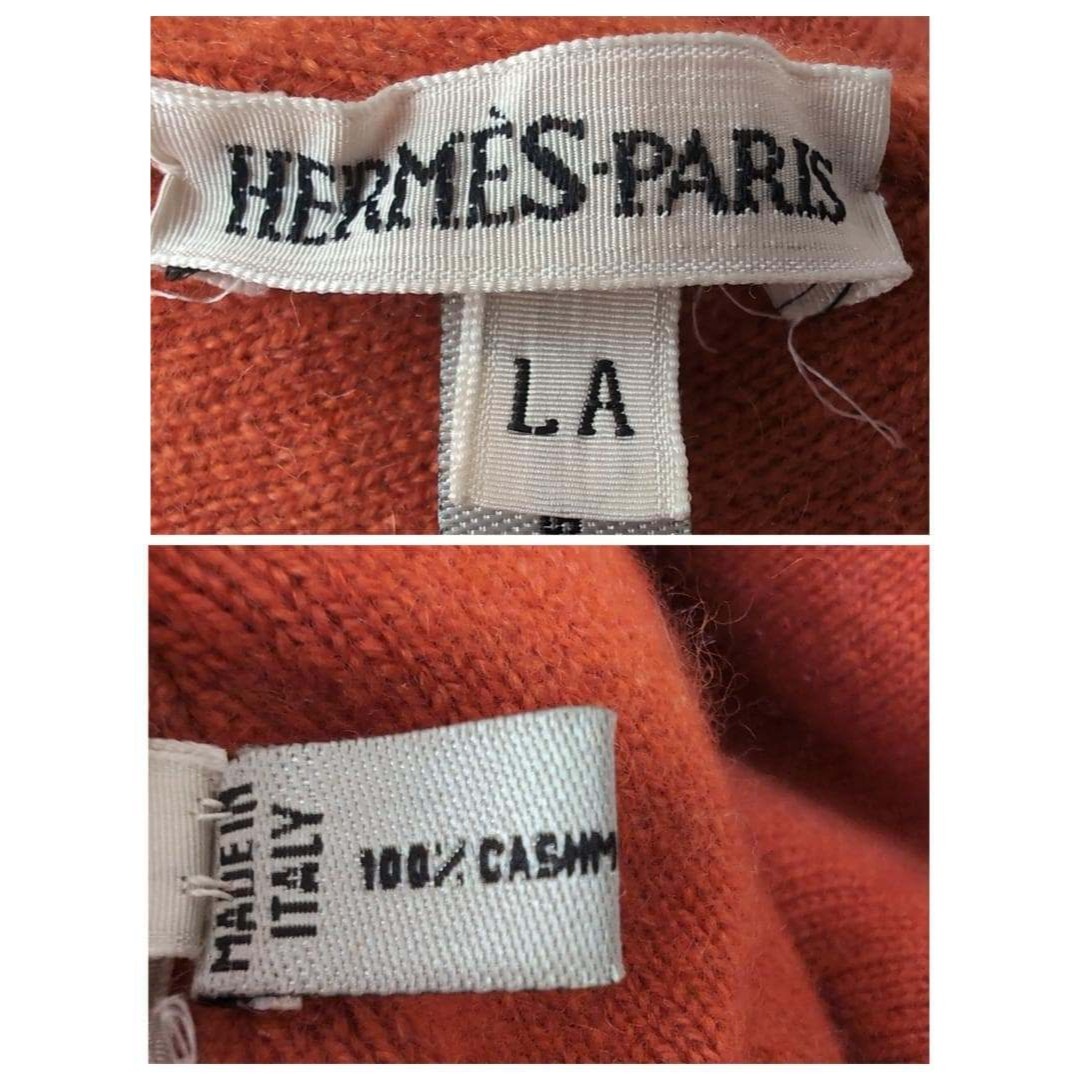 上質カシミヤ100％◇HERMES エルメス ニット帽 総柄ロゴ LA d95