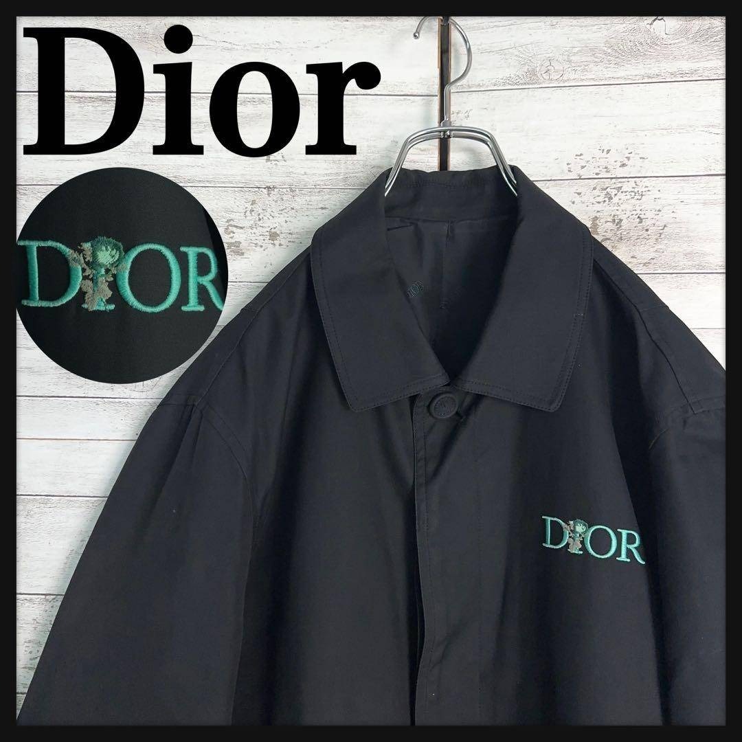 11566【美品・即完売】Dior 刺繍ロゴジャケット カプセルコレクション 黒