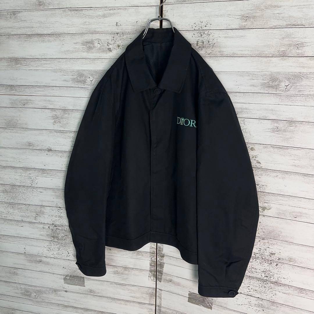 11566【美品・即完売】Dior 刺繍ロゴジャケット カプセルコレクション 黒