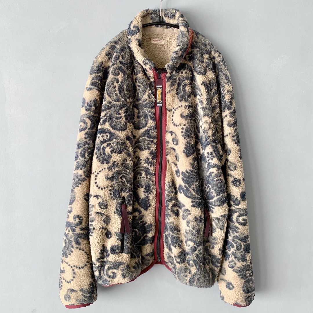 KAPITAL - KAPITAL ダマスク柄 フリースジャケット XL キャピタル ボア