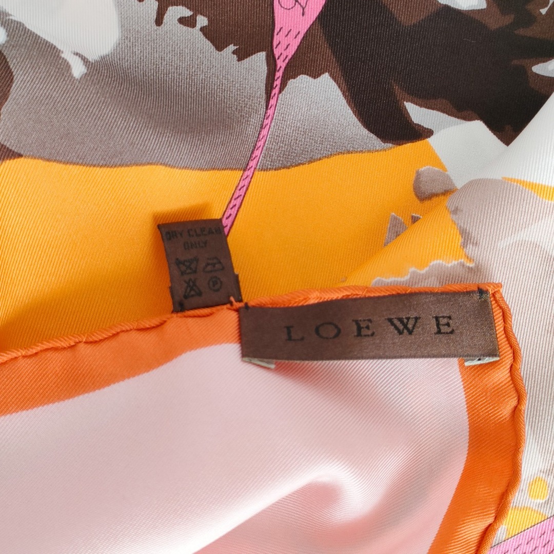 LOEWE - 良品 LOEWE ロエベ シルク100％ 馬 ホース柄 バンダナ