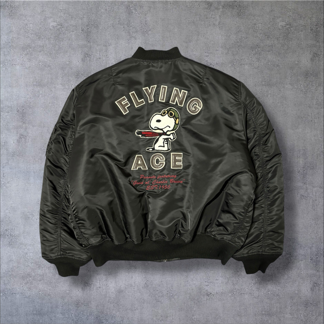 ALPHA INDUSTRIES - 新品△アルファ スヌーピー MA-1 ALPHA PEANUTS 黒