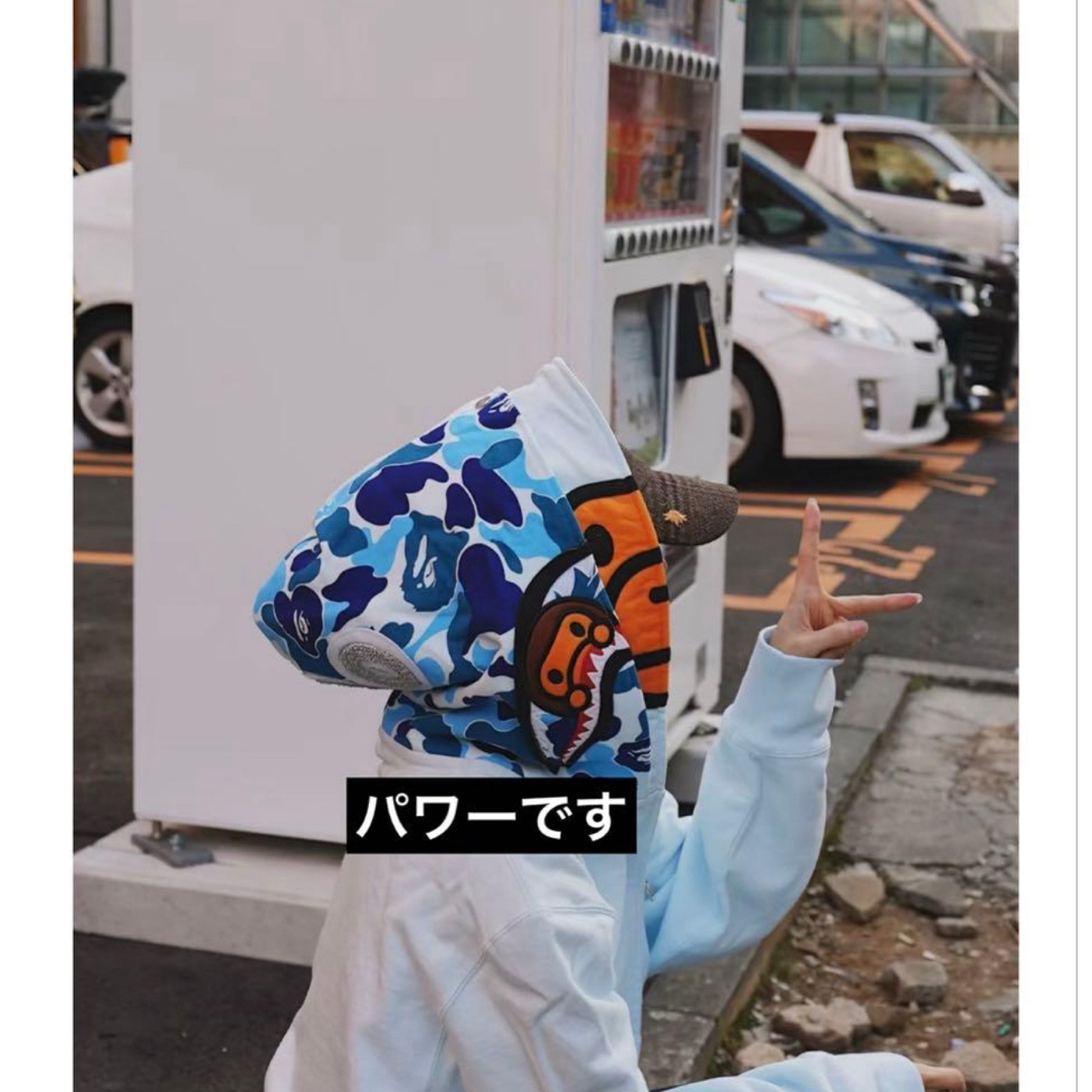 A BATHING APE - BAPE MILO SHARK FULL ZIP DOUBLE HOODIE Mの通販 by