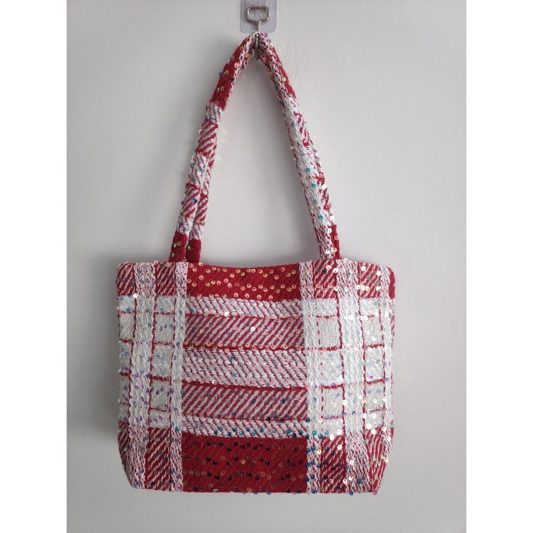 ト*ト様 シャネル CHANEL バーガンディ スパンコール トートバッグ